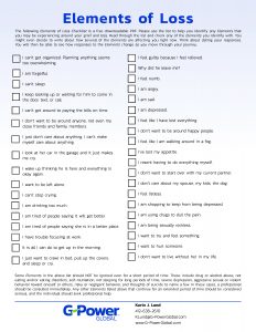The Elements of Loss Checklist Download