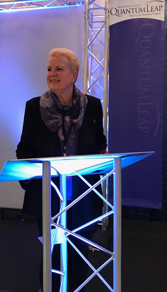 Karin J. Lund speaking at an event